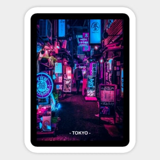 Tokyo Street Neon Synthwave Sticker